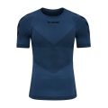 hummel Funktionsunterwäsche Kurzarmshirt Seamless Rundhals nahtlos denimblau Herren